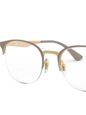 NEW RAY BAN RB 6422 3005 Matte Beige on Gold Women Eyeglasses 49mm 19 140